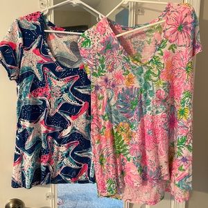 2 Lilly Pulitzer shirts.